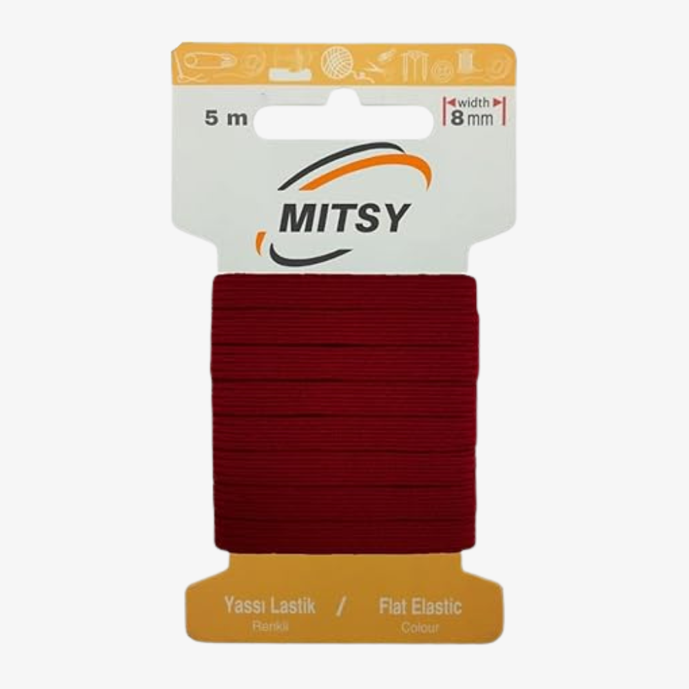 Gummiband burgunderrot